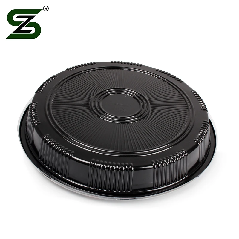 Толстый Круглый одноразовый пластиковый лоток для суши с 5 разделителями для тиснения momiji