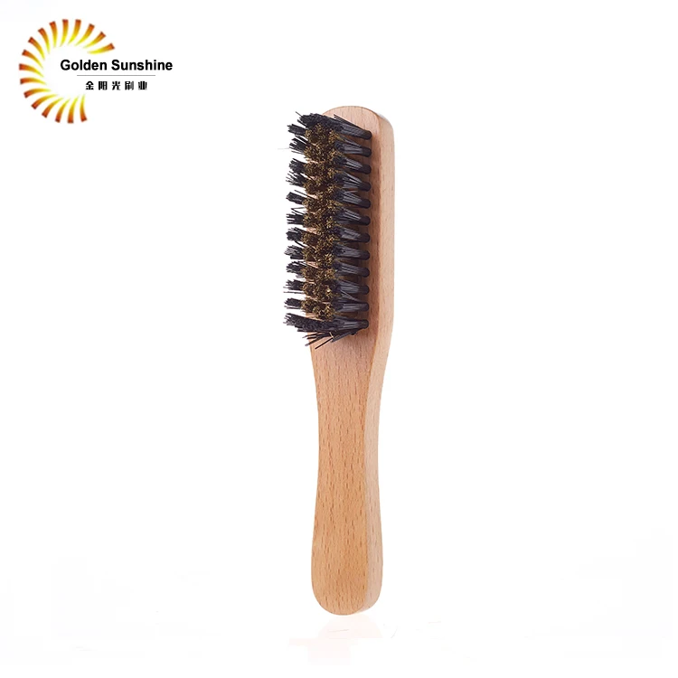 Premium Brass Shoe Brush Wood Shoe Polish Brush