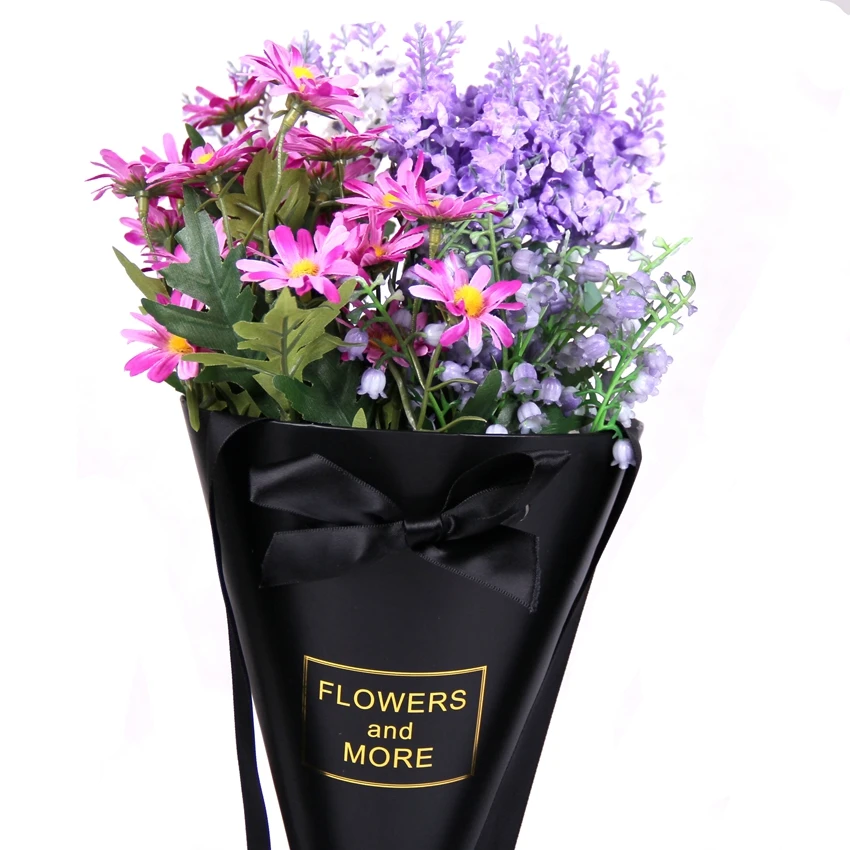 
Unique style wholesale paper rose boxes for flower packaging flower cone box 