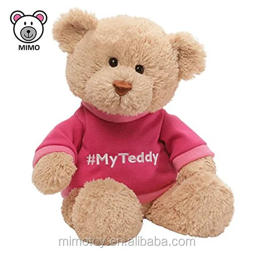 China Toy Factory Stuffed Plush Teddy Bear T shirts Wholesale Custom LOGO Cute Soft Plush Toy Brown Teddy Bear
