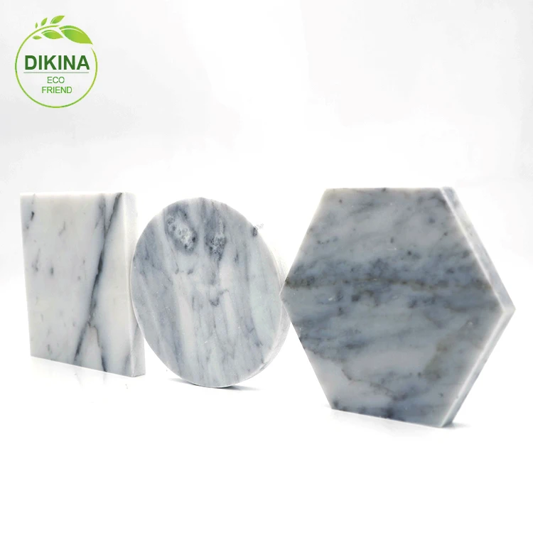 Mr & Mrs Custom Hexagon Minimal Clean Modern Chic Table Numbers/ Name Card Setting wedding decor White marble tile place cards