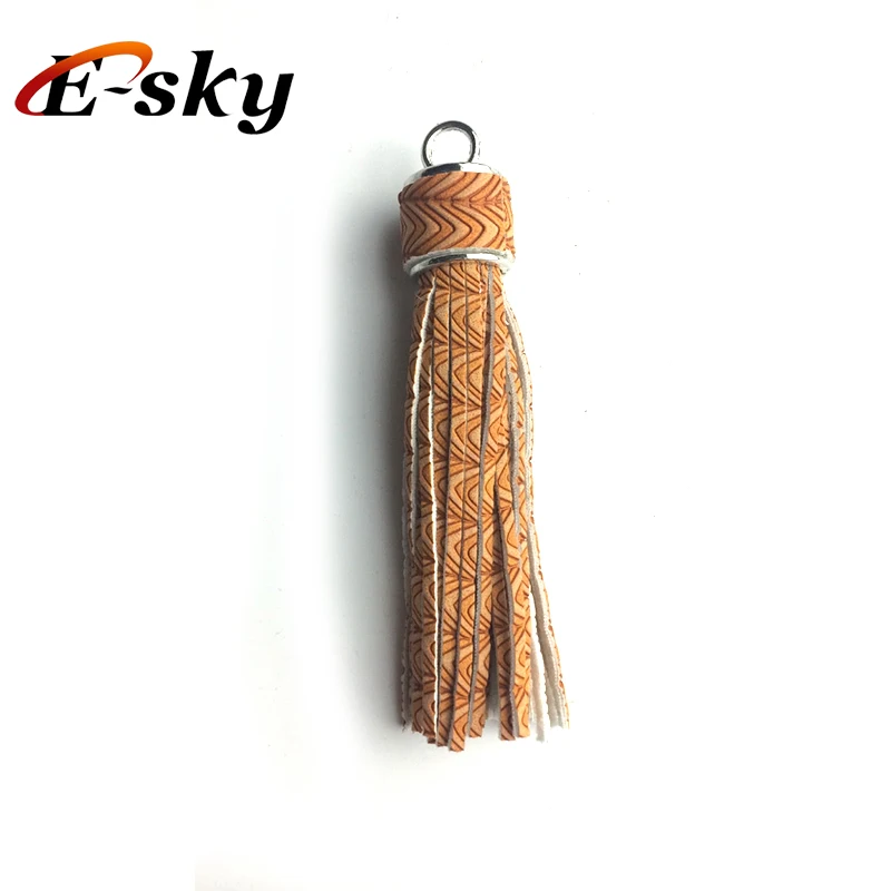 Durable use unique design soft leather tassel leather keychain tassel