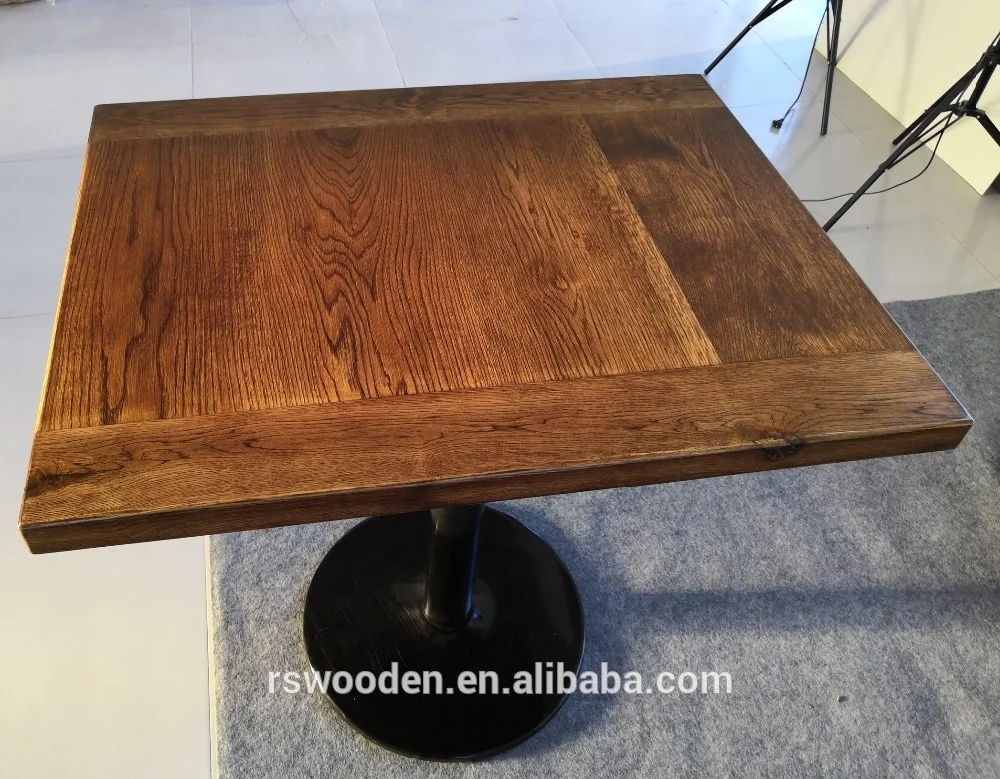 
antique oak veneer table top/commercial grade restaurant table top 
