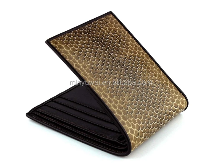 brand new fashion Hand-crafted genuine snakeskin leather wallet classic bifold men wallet hot