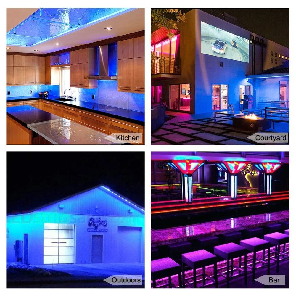 12V 5M 150leds Color Changing Waterproof 5050 RGB LED Strip Kit with 24 key ir remote controller & 12v 5a power adapter