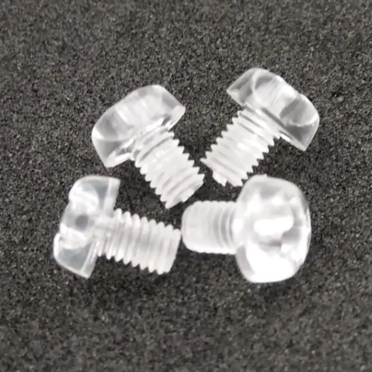 M2 Micro Clear Plastic Screws Machine Round Head Phillips Slot Drive PC Screws