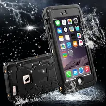 2015 New 100% Waterproof Shockproof Antiscratch Dirt proof Full Body Silicone Rubber&PC case cover for Apple iPhone 6 plus 5.5″