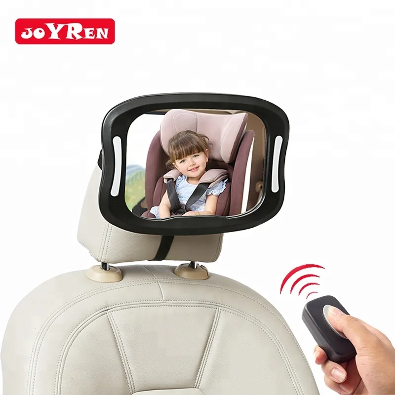 Top Sale Abs Safety Back Seat Baby Car Mirror With Light