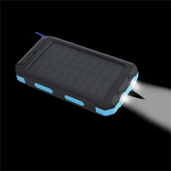 Портативный Power Bank Dual USB Power Bank 8000 мАч водонепроницаемый Power Bank bateria внешняя портативная солнечная панель со светодиодной подсветкой