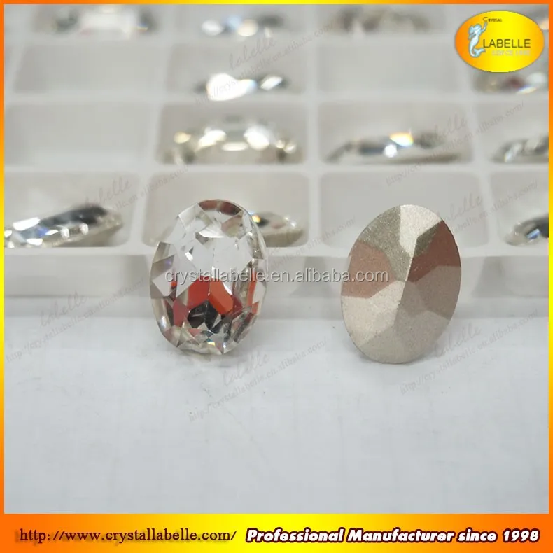 18*25 Teardrop Pear Brass Claw Base Gemstones Emblishment Garment Fabric Sewing on Fitting Acrylic Stones Rhinestones