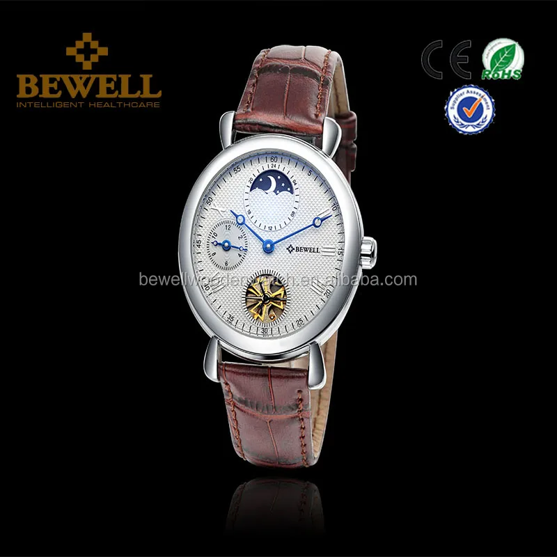 Unisex wrist watches full automatic luxury design moon phase visible movement mechanical watch