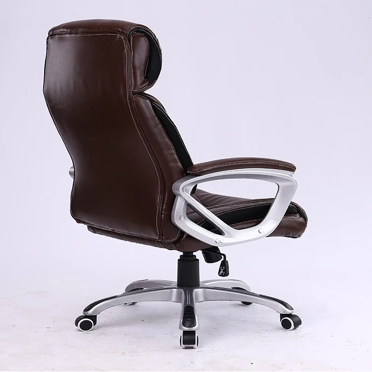 
Hot sell 52cm back width certificate luxury leather office chairs with armrest wholesale 