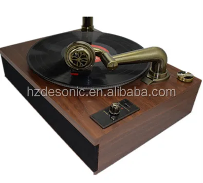 Wholesale vintage flower brass horn sound design gramophone phonograph