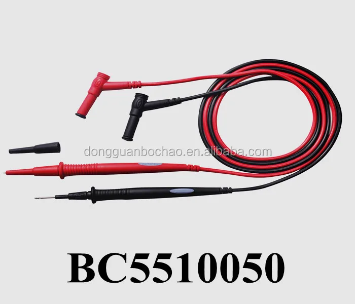 
Instrument silicone/pvc cables 2mm probe tips needles probe leads 