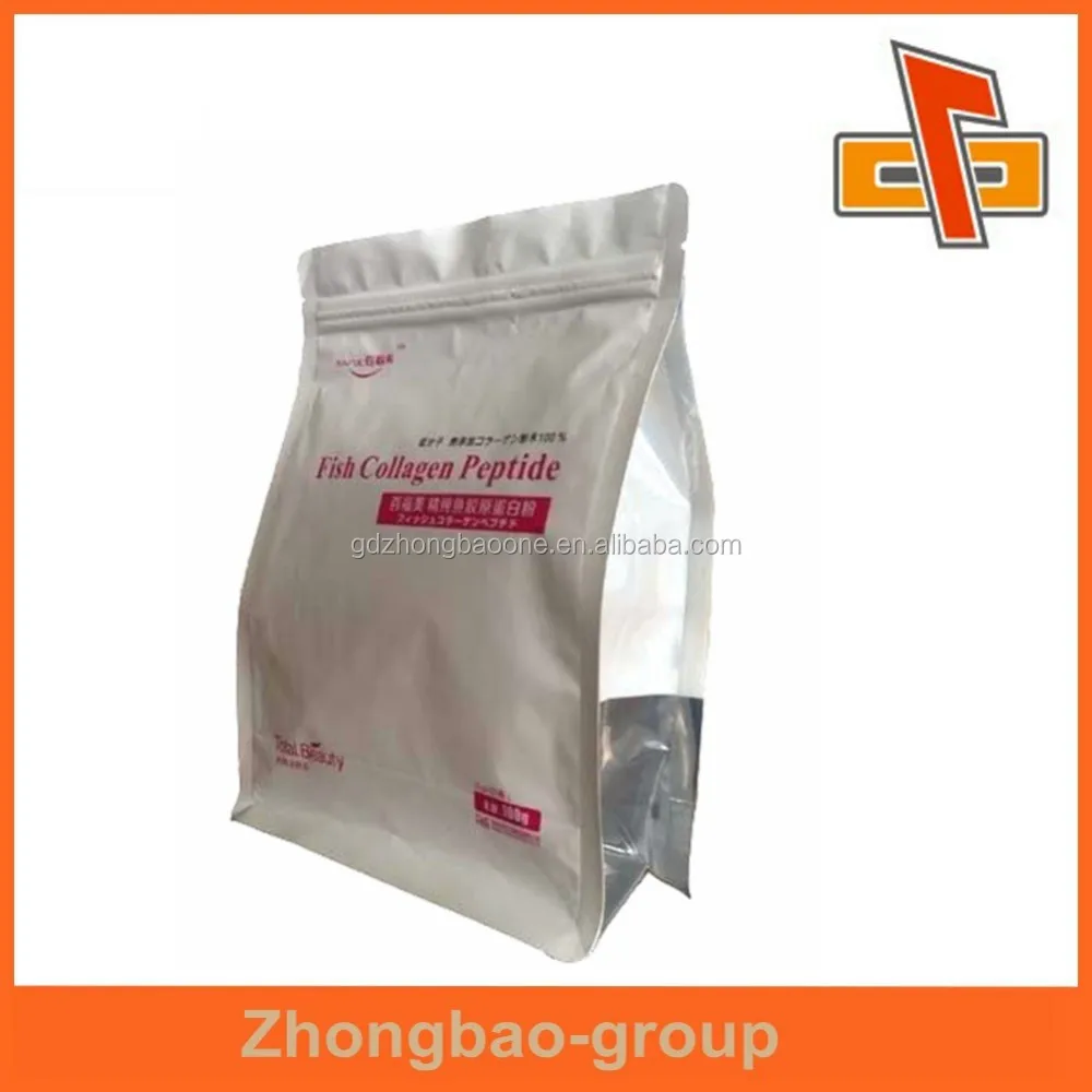 aluminum foil matt silver bag with zipper for tea/coffe packaging