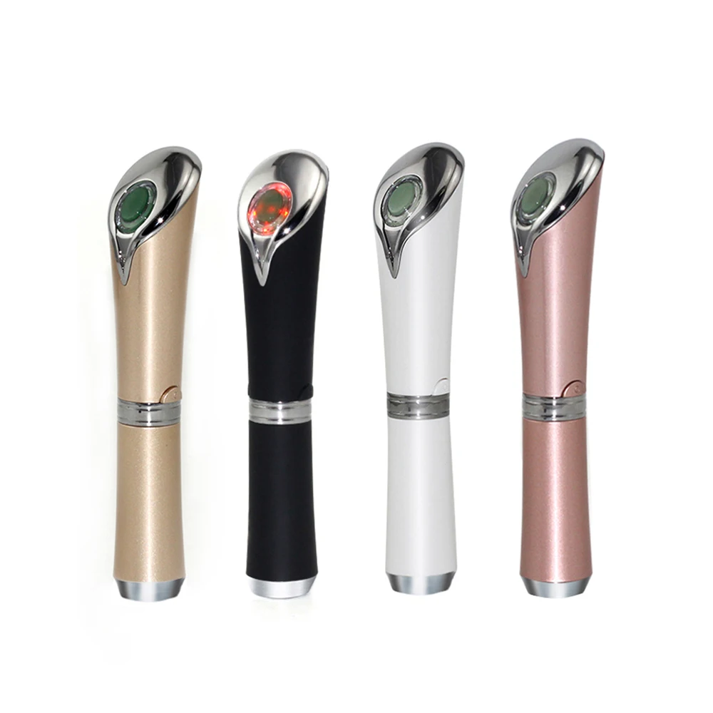 Jade sonic vibrating facial massage eye care machine massager pen manual eye wrinkle remover