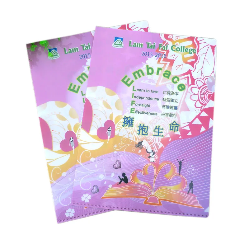 
Cartoon animation student gift file folder fashion A4 PP L shape file holder 