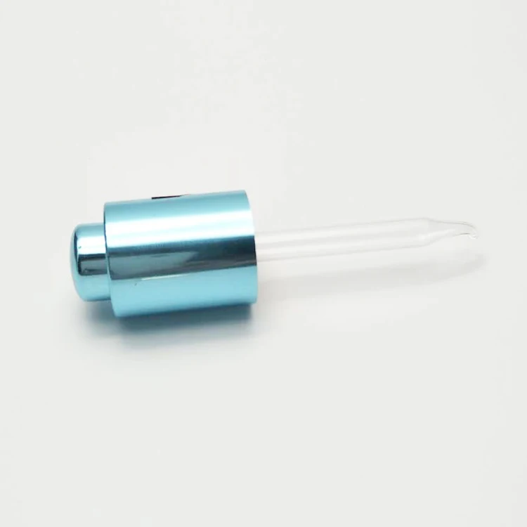 High quality 20/410 Push Button Dropper Press Aluminum Dropper with Curved Tip Pipette