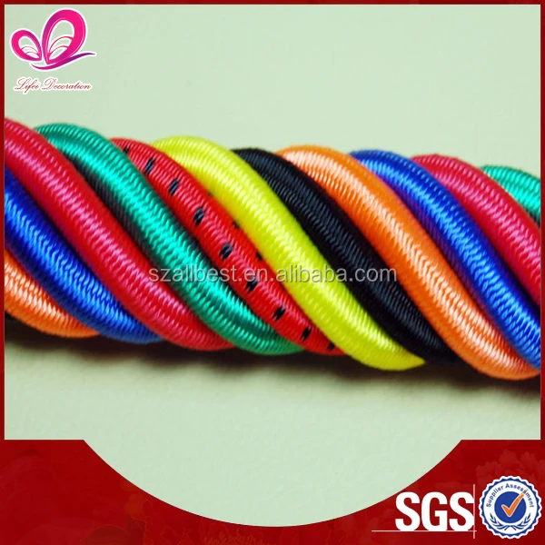 High quality cheap price bungee jumping rope/elastic string tags/elastic rope with hook