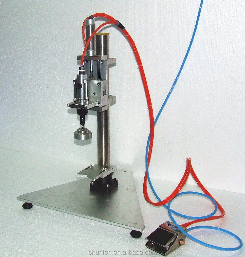 
(Free shipping, 2pcs) Benchtop Pneumatic Screw Capping Tightener (Desktop Pneumatic screw capping machine, pneumatic capper) 