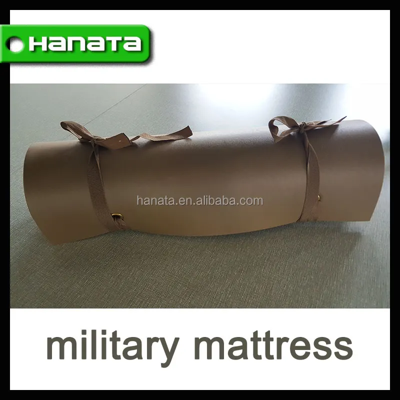 two straps copper eyelet suspensibility mattress army green pe foam mat sleeping pad