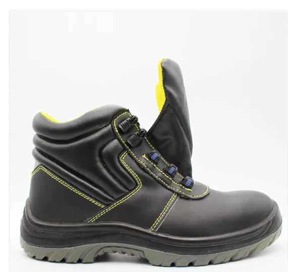 China Black Cow Leather Safety Shoes Anti-smashing Anti-poercing Safety Working Shoes