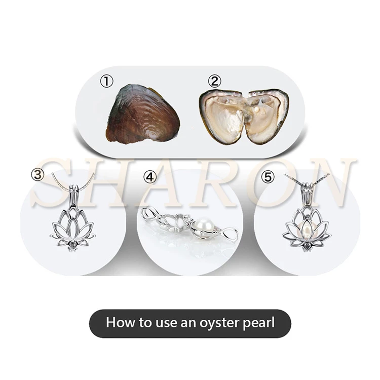 Party Surprise Gift 6-7mm Cultured Fresh Water Mussel Oval pearls Oyster Shell