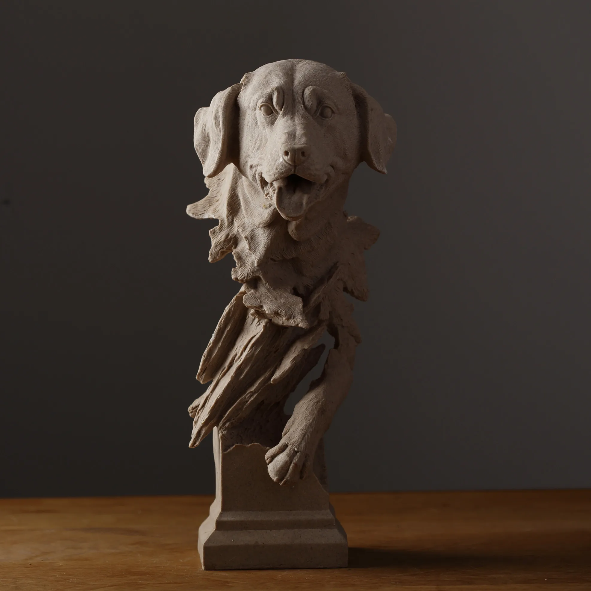 
Sandstone American Creative Home Jewelry Decoration Tiger Head Sculpture Office Decoration 