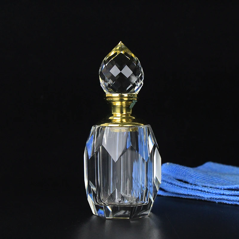 12ML Manufacturer Perfume Bottle Crystal Decorated Glass Stick Dropper Cap