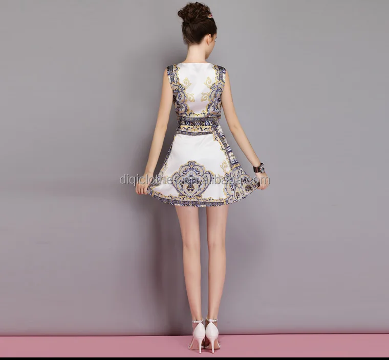 Not Fade Hit Design Turkish Clothes Ladies Top Dress Soft Fabric Women Evening / Formal Dresses Sleeveless Sleeve Chiffon Summer