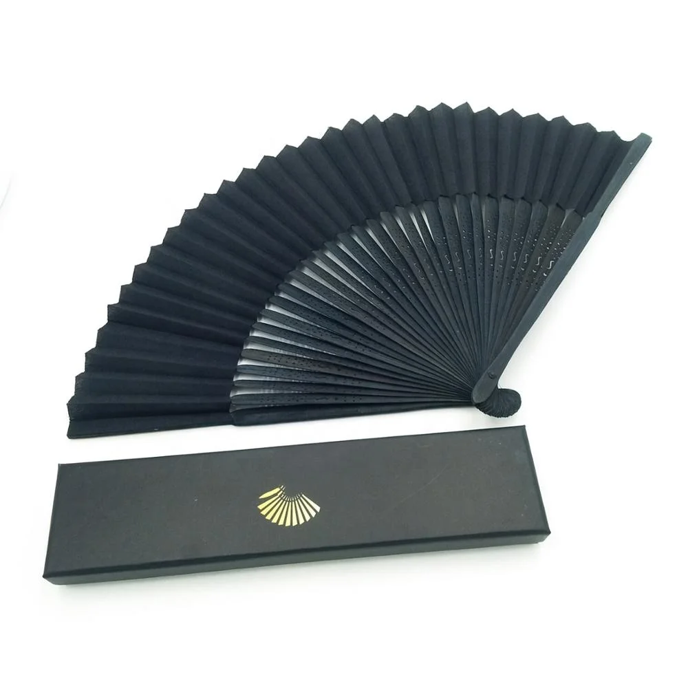
2021 Promotional gift custom folding hand fan with bamboo handle 