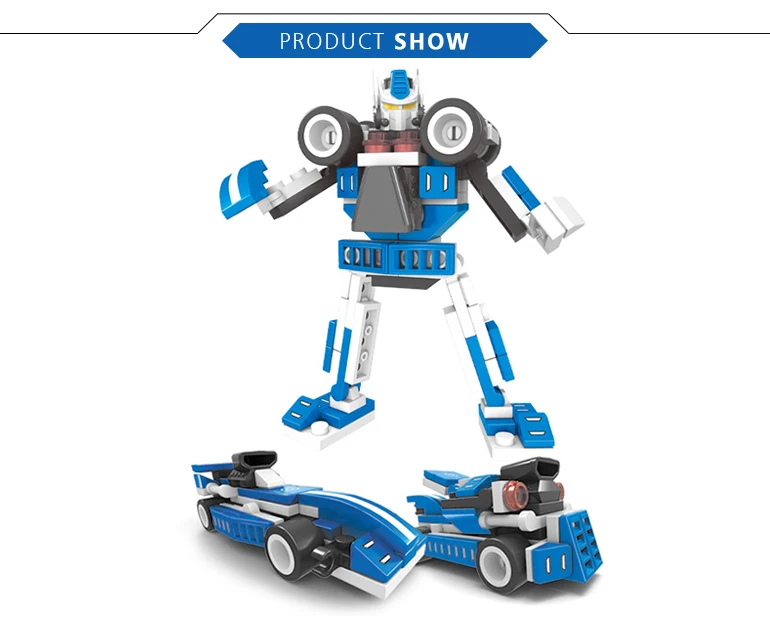 connecting blocks action robot warrior figures toys educational building learning game for fans playing