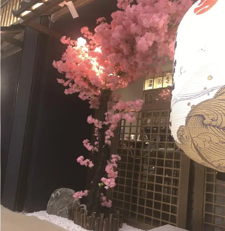 Large simulated silk cherry blossom tree artificial cherry blossom for sale