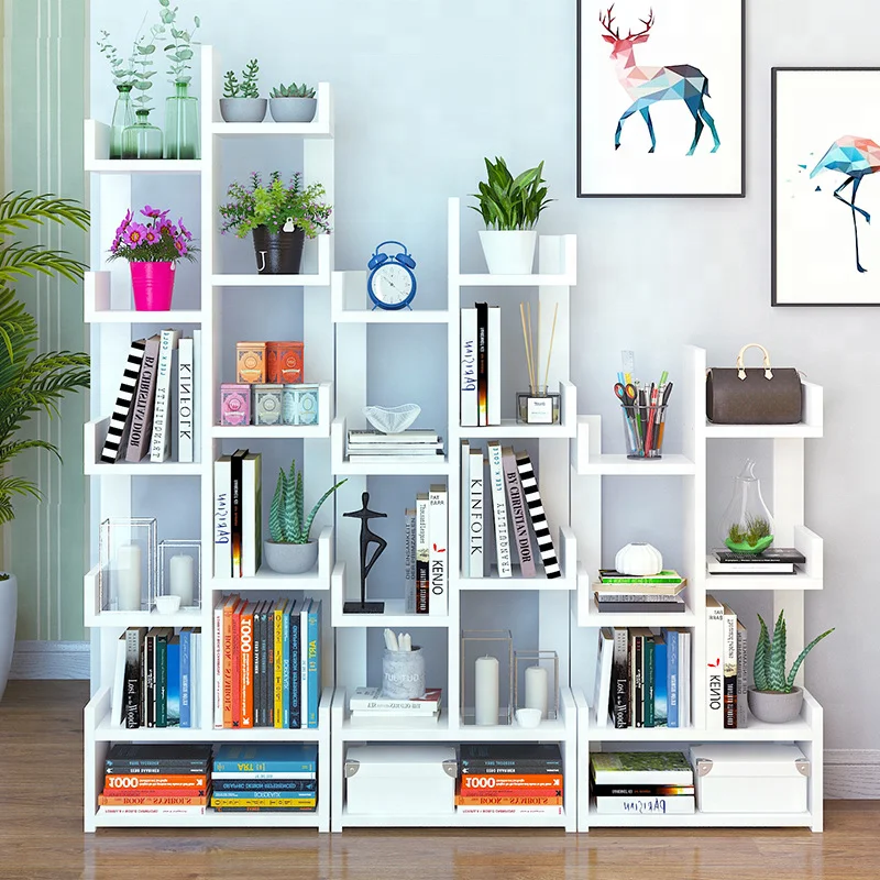 Multifunctional 6 Tier Simple Living Room Household Economy Creative Bookshelf Shoe Cabinet Storage Rack Bookcase