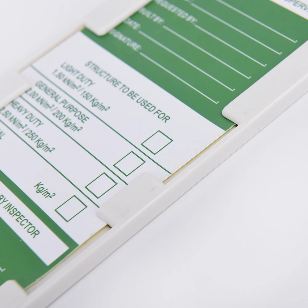 ABS Material Construction Plastic Ladder Inspection Scaffold Tags