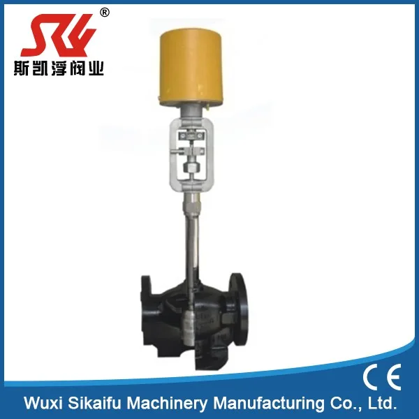Three-way Regulating Valve with Electric Actuator