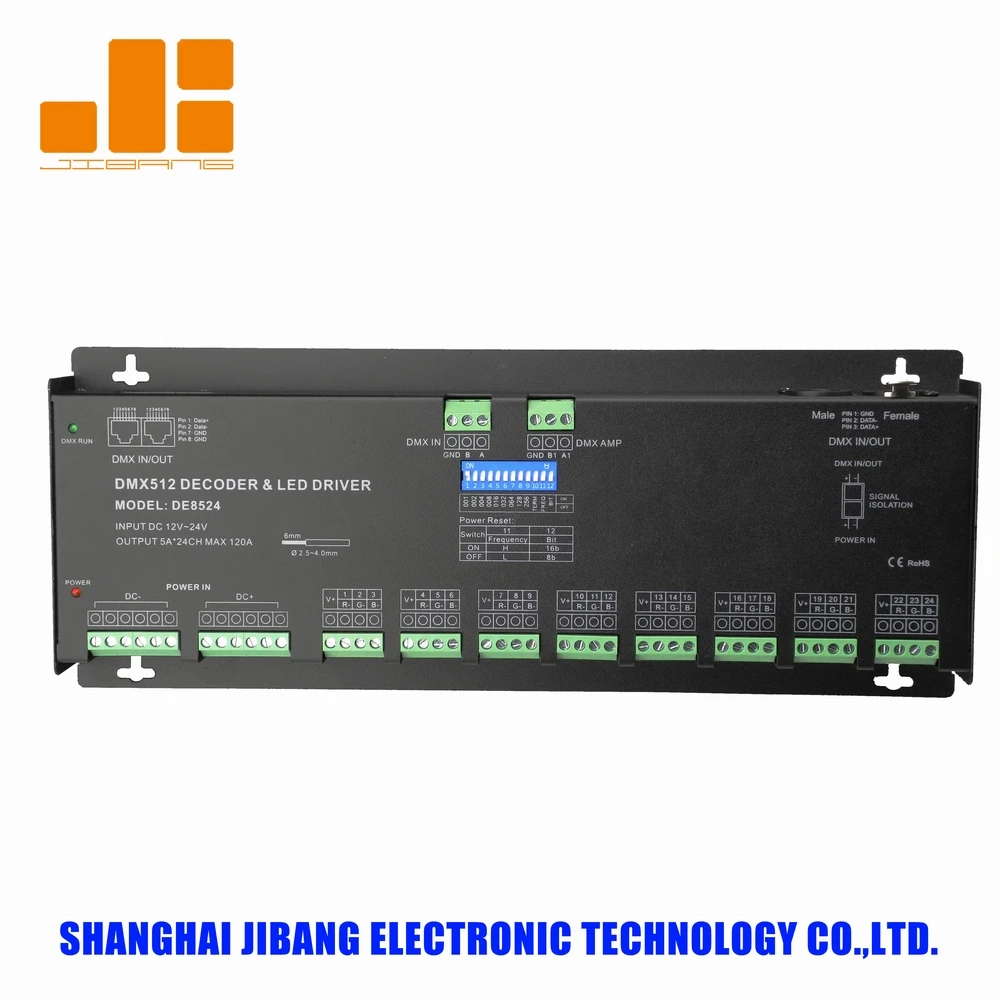 High Quality Constant voltage DMX512 decoder 24 channel dmx decoder