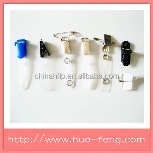 
Wholesale Plastic Name Tag Badge Clip with Strap 