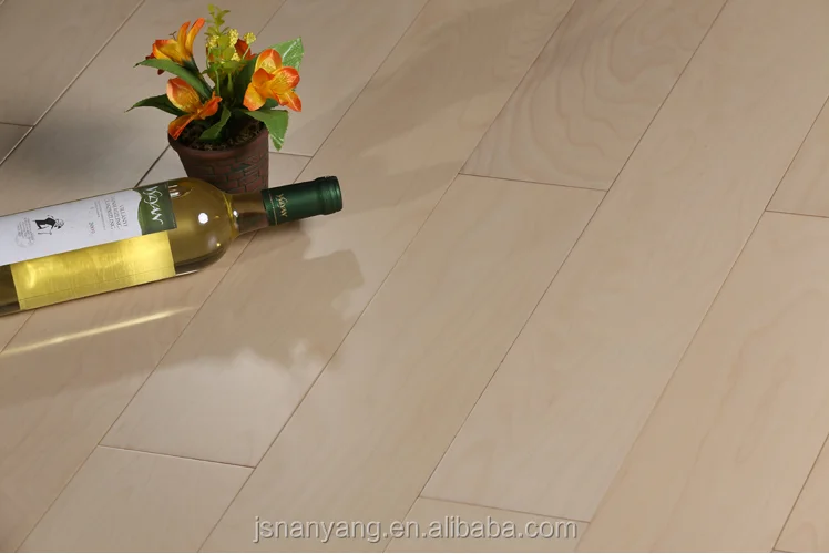 White color canadian Maple parquet hardwood flooring