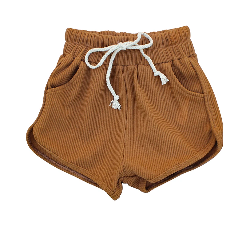
Wholesale ribbed cotton baby clothes summer young boys wearing panties baby pants baby pants shorts 