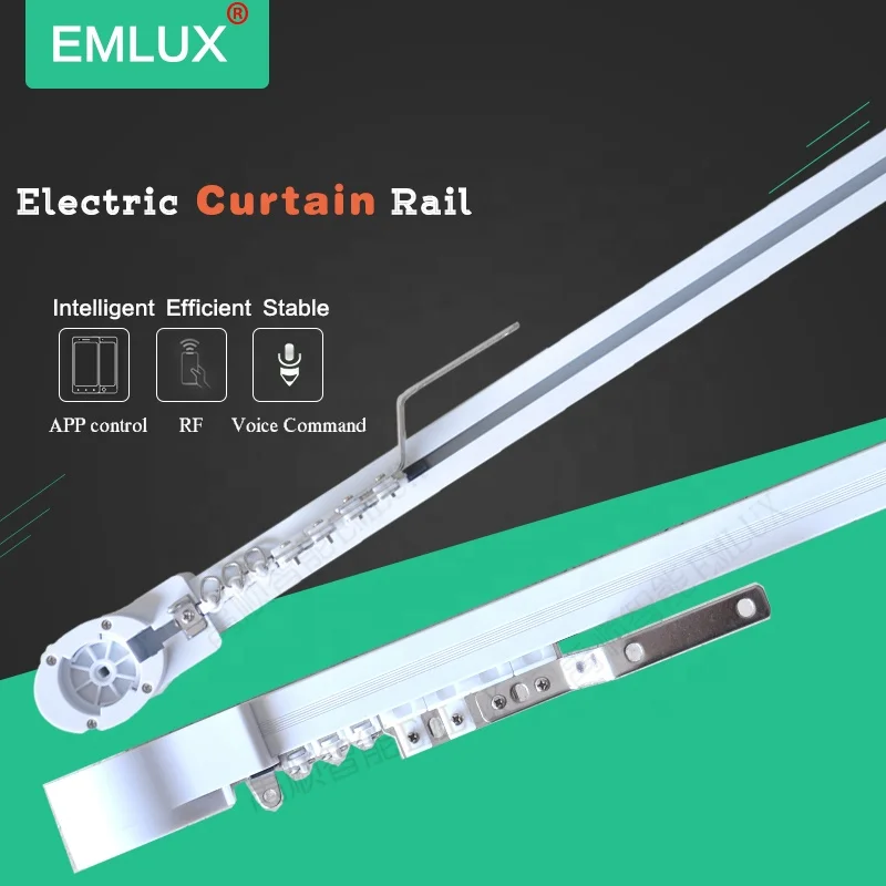 Smart Home Electric Motor Ceiling Mount Curtain Rail ,electric Curtain Track Curtain Poles, Tracks & Accessories Metal 1-6 Meter