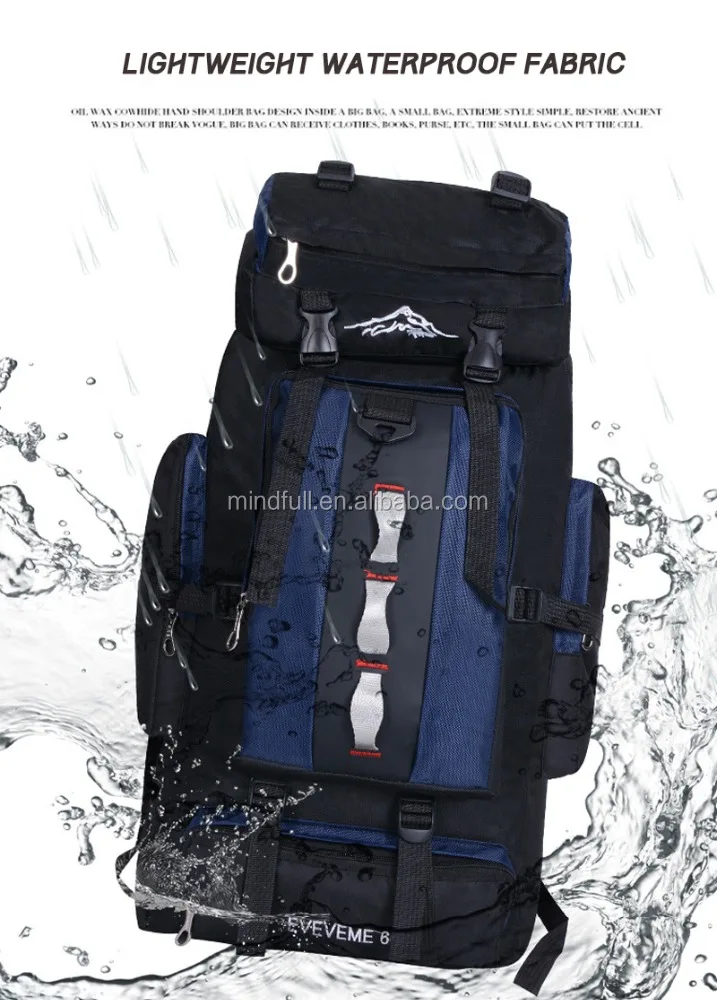 
OUTDOOR HIKING CAMPING CLIMBING 60 L WATERPROOF PROFESSION BACKPACK MOUNTAINEERING BAG 