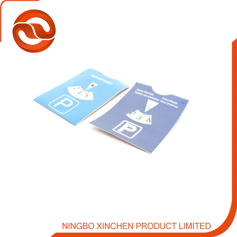 sell customized logo paper/cardboard parking disc clock/ parking disk