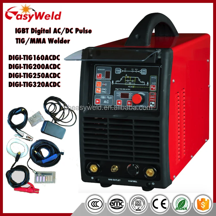 
Сварочный аппарат высокого качества DIGI-TIG200ACDC Pulse TIG/MMA, сварочный аппарат AC DC TIG 200P 