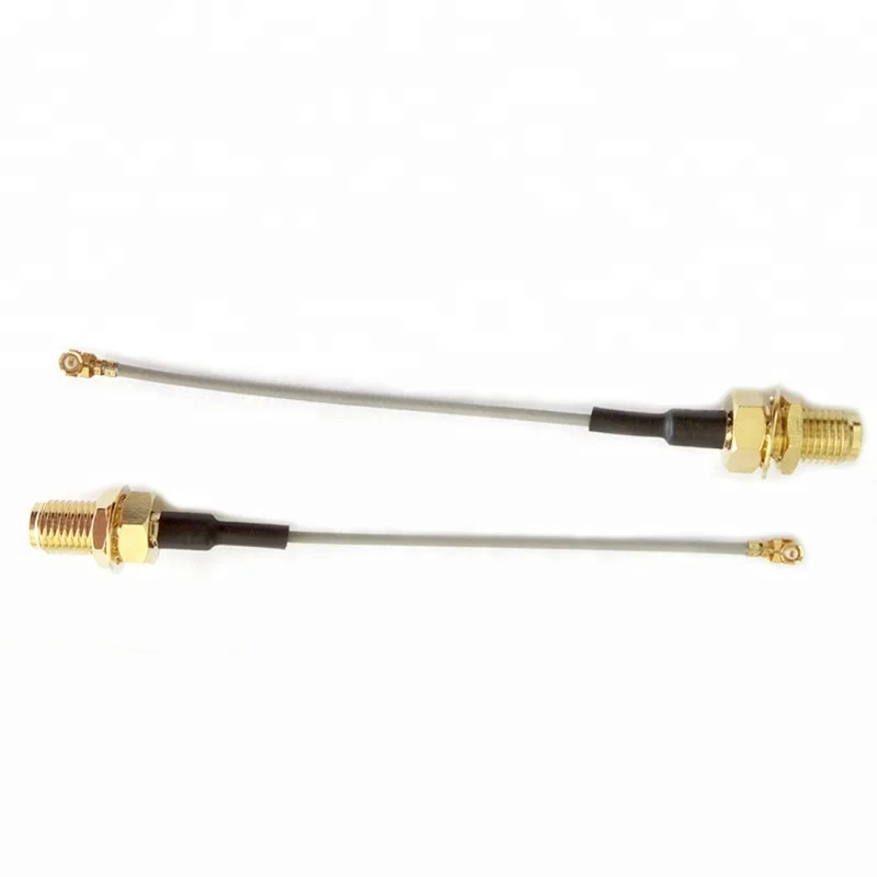 SMA female female pin IPEX / UFL gray 1.13 cable 87mm long coaxial extension