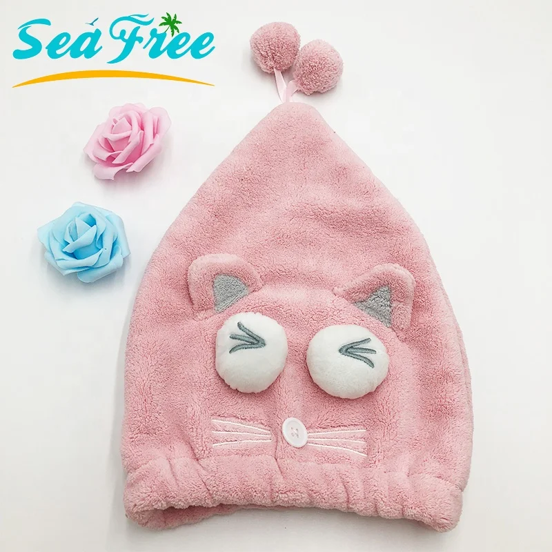 coral fleece hair-drying towel cap Hair Wraps/Magic Fast Dry Towel/ Hair-drying cap