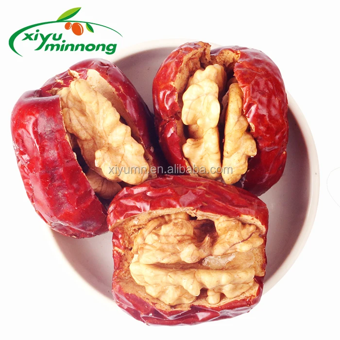 Xinjiang hotan red dated with wensu walnut kernel