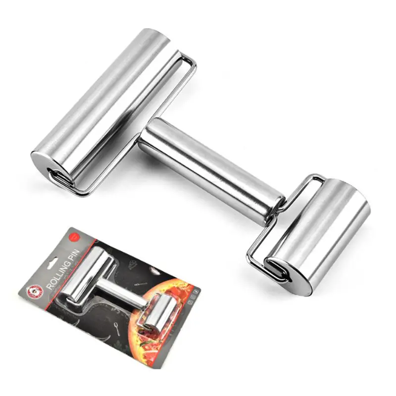 Распродажа, двухголовочная Скалка, антипригарная скалка для пельменей из нержавеющей стали