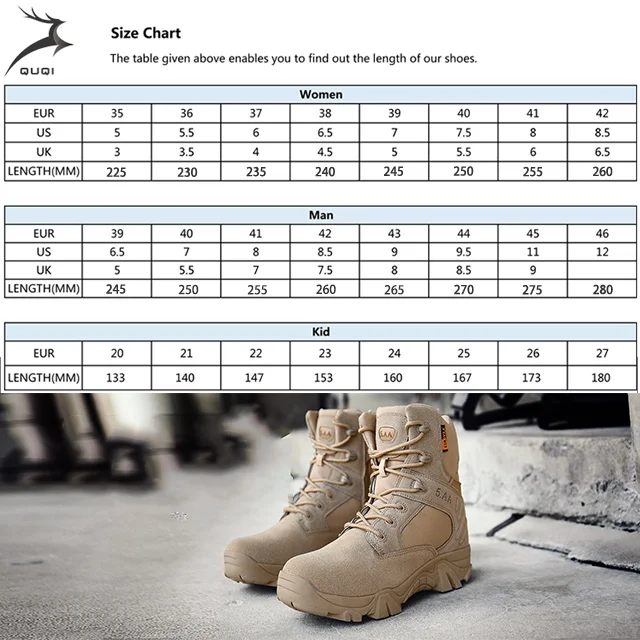 
QUQI sports cricket ultra running shoes mens boots military desert boot 