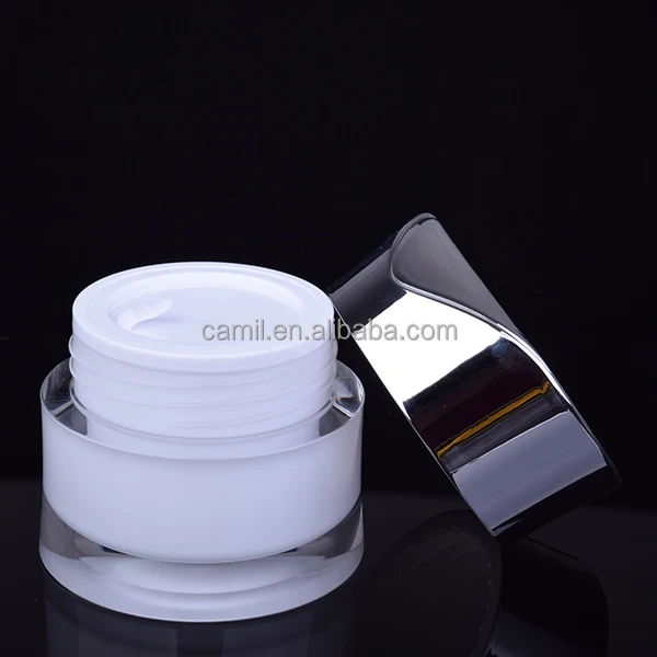 high end white makeup cosmetic bottle acrylic lotion bottles and cream jars
